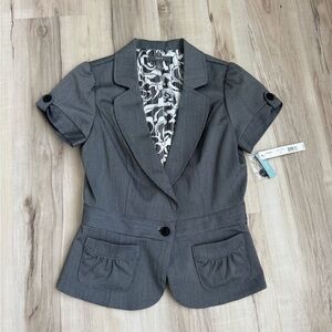 Apt. 9 Black and White Patterned Blazer